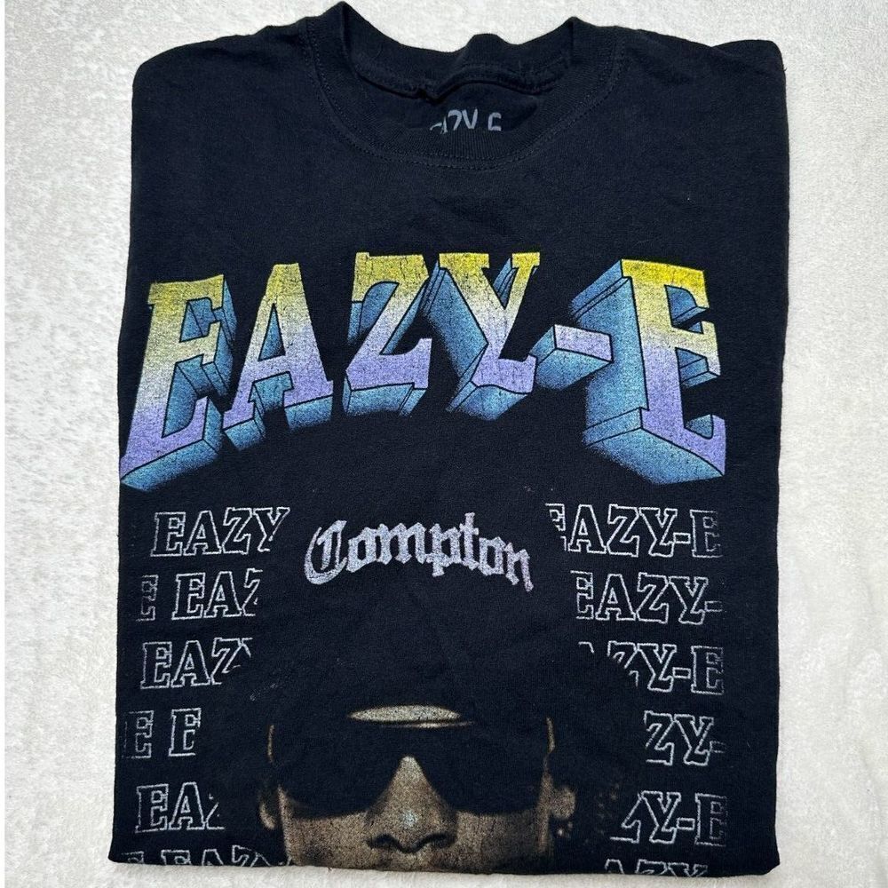 Eazy E Compton NWA Mens Black Crew Neck Short Sleeve Medium